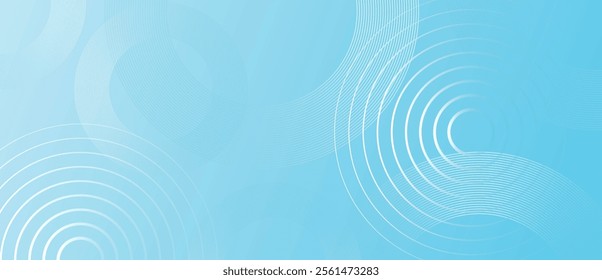 Blue abstract background with geometric shape circle. Modern futuristic light blue background. Can be use for landing page, book covers, brochures, flyers, magazines, and any brandings.