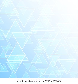 Blue abstract background of geometric shapes, vector