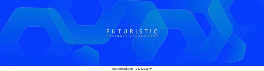 Fondo abstracto azul con Formas geométricas. Forma hexagonal de degradado azul. Composición de Formas dinámicas. Diseño moderno. Concepto de tecnología futurista. Vector