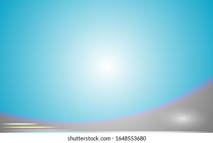 Fondo abstracto azul y resplandor en el medio El frontal tiene un marco gris como espacio para poner texto.