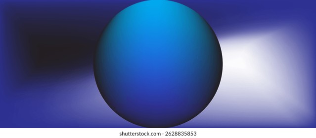 Blue abstract background with blue glow. Simple and modern blue geometric design. Minimal shapes. Modern shiny geometric line pattern.