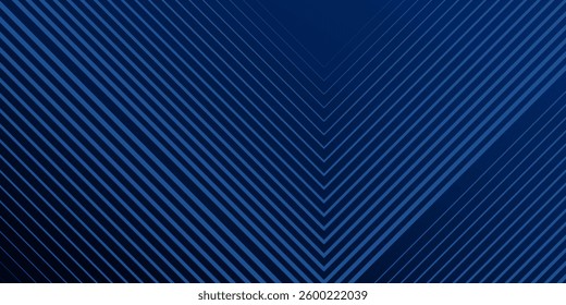 Blue abstract background with glowing arrow lines. Modern shiny blue geometric lines design. Technology futuristic concept. Horizontal banner template. Suit for cover, header, poster, banner arts blue