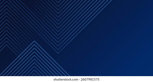 Blue abstract background with glowing arrow lines. Modern shiny blue geometric lines design. Technology futuristic  modern. vector ilustration