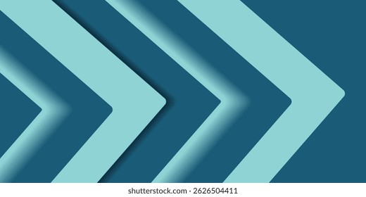Blue abstract background with glowing arrow lines. Modern shiny blue geometric lines design. Technology futuristic concept. Horizontal banner template. Suit for cover, header, poster, banner, web