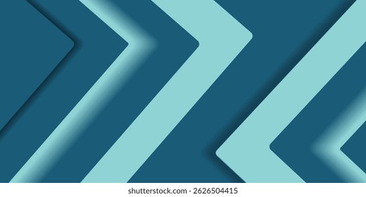 Blue abstract background with glowing arrow lines. Modern shiny blue geometric lines design. Technology futuristic concept. Horizontal banner template. Suit for cover, header, poster, banner, web