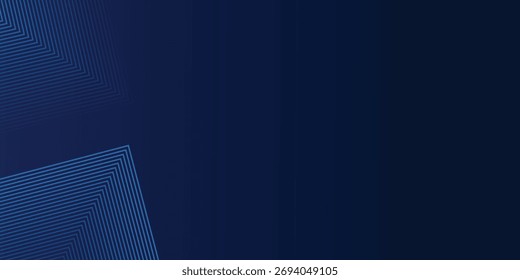 Fondo abstracto azul con líneas de flecha brillantes. Diseño moderno de líneas geométricas azules brillantes. Tecnología futurista moderna