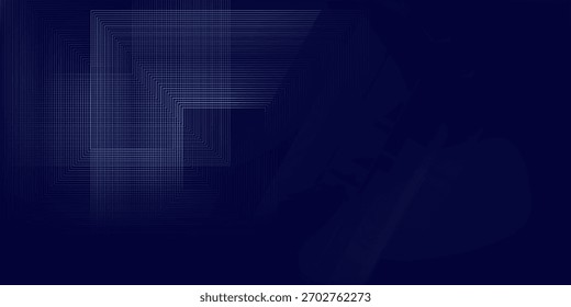 Blauer abstrakter Hintergrund mit leuchtenden Pfeillinien. Modernes Design mit glänzend blauen geometrischen Linien. Technologie futuristisch modern