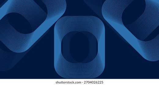 Fondo abstracto azul con líneas de flecha brillantes. Gradiente de diseño de líneas geométricas azul brillante moderno