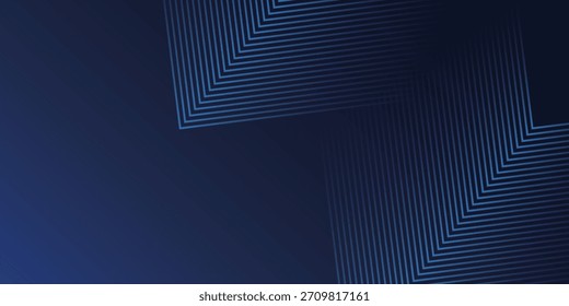 Blue abstract background with glowing arrow lines. Modern shiny blue geometric lines design. Technology futuristic concept. Horizontal banner template. Suit for cover, header, poster, banner, web