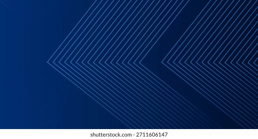 Fondo abstracto azul con líneas de flecha brillantes. Diseño moderno de líneas geométricas azules brillantes. Tecnología concepto futurista. Plantilla Horizontal de Anuncio. Traje para la cubierta, cabecera, cartel, Anuncio, Web