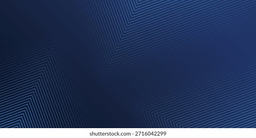 Fondo abstracto azul con líneas de flecha brillantes. Diseño moderno de líneas geométricas azules brillantes. Tecnología futurista moderna