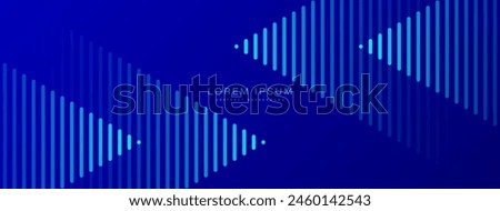Blue abstract background. Glowing blue arrow. Modern blue gradient geometric lines. Simple design. Futuristic technology concept. Suit for brochure, business, poster, banner, website, presentation