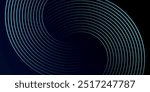 Blue abstract background with glowing circles. Swirl circular lines pattern. Geometric spiral. Twirl element. Modern graphic desi	
