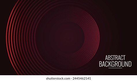 Blue abstract background with glowing circles. Swirl circular lines pattern. Geometric spiral. Twirl element. Modern graphic design. Futuristic technology concept.