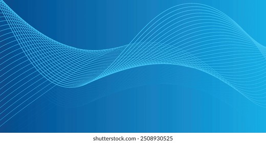 Blue abstract background with glowing circles. Swirl circular lines pattern. Geometric spiral. Twirl element. Modern graphic design. Futuristic technology concept.
