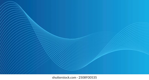 Blue abstract background with glowing circles. Swirl circular lines pattern. Geometric spiral. Twirl element. Modern graphic design. Futuristic technology concept.
