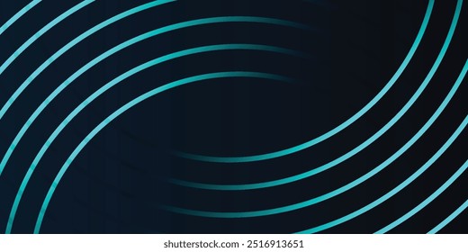 Blue abstract background with glowing circles. Swirl circular lines pattern. Geometric spiral. Twirl elements. Modern graphic design. Futuristic technology concept. eps 10