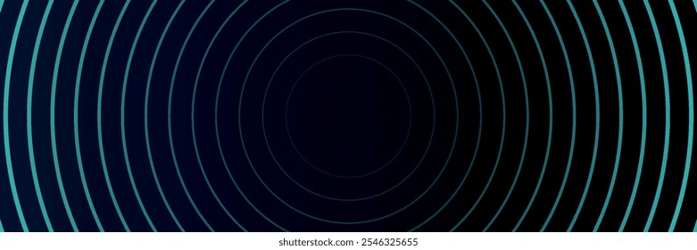 Blue abstract background with glowing circles. Swirl circular lines pattern. Geometric spiral. Twirl element. Modern graphic design. Futuristic technology concept.