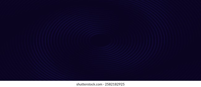 Blue abstract background with glowing circles. Swirl circular lines pattern. Geometric spiral. Twirl element. Modern graphic design. Futuristic technology concept. Vector illustration