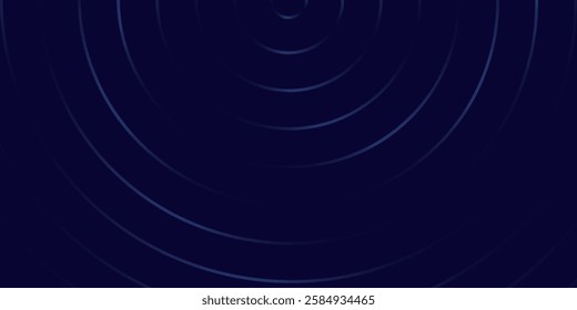 Blue abstract background with glowing circles. Swirl circular lines pattern. Geometric spiral. Twirl element. Modern graphic design. Futuristic technology concept.