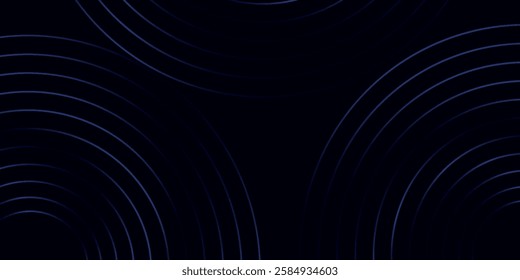 Blue abstract background with glowing circles. Swirl circular lines pattern. Geometric spiral. Twirl element. Modern graphic desi	