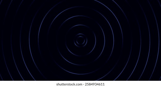 Blue abstract background with glowing circles. Swirl circular lines pattern. Geometric spiral. Twirl element. Modern graphic desi	