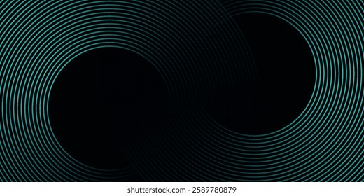 Blue abstract background with glowing circles. Swirl circular lines pattern. Geometric spiral. Twirl element. Modern graphic desi	