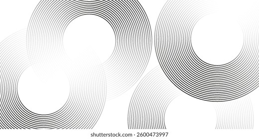 Blue abstract background with glowing circles. Swirl circular lines pattern. Geometric spiral. Twirl element. Modern graphic design. Futuristic technology concept.
