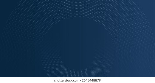 Fondo abstracto azul con círculos brillantes. Patrón de líneas circulares. Espiral geométrica. Elemento giratorio. Diseño gráfico moderno. Concepto de tecnología futurista. eps 10