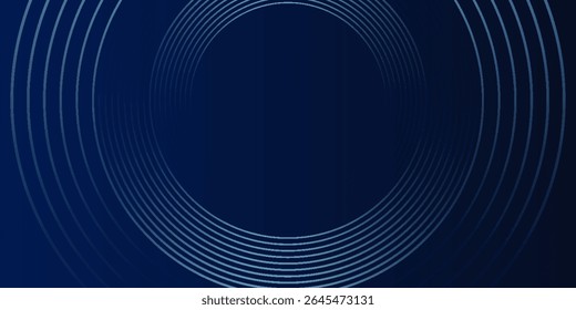 Blue abstract background with glowing circles. Swirl circular lines pattern. Geometric spiral. Twirl element. Modern graphic design. eps 10