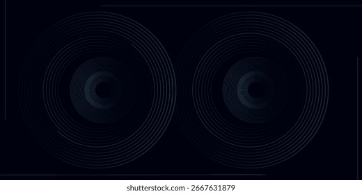 Blue abstract background with glowing circles. modern illustration