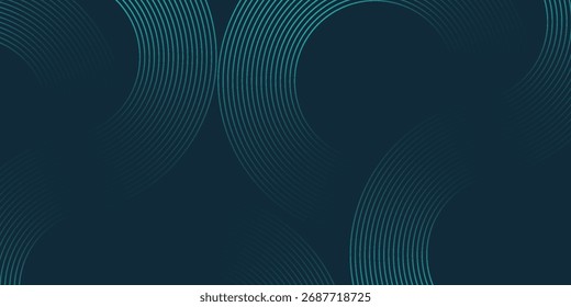 Blue abstract background with glowing circles. vector
