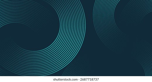 Blue abstract background with glowing circles. vector