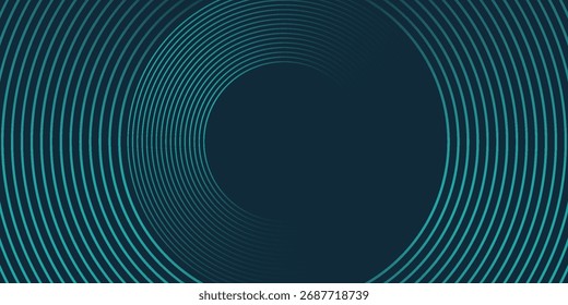 Fondo abstracto azul con círculos brillantes. Patrón de líneas circulares. Espiral geométrica. Elemento giratorio. Diseño gráfico moderno. 