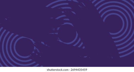 Fondo abstracto azul con círculos brillantes. Patrón de líneas circulares. Espiral geométrica. Elemento giratorio. Diseño gráfico moderno. Concepto de tecnología futurista. Ilustración vectorial