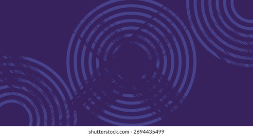 Fondo abstracto azul con círculos brillantes. Patrón de líneas circulares. Espiral geométrica. Elemento giratorio. Diseño gráfico moderno. Concepto de tecnología futurista. Ilustración vectorial