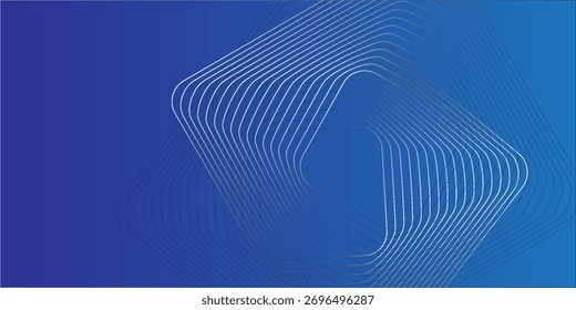 Fondo abstracto azul con círculos brillantes. Patrón de líneas circulares. Espiral geométrica. Elemento giratorio. Diseño gráfico moderno