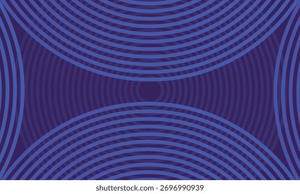Fondo abstracto azul con círculos brillantes. Patrón de líneas circulares. Espiral geométrica. Elemento giratorio. Diseño gráfico moderno. Concepto de tecnología futurista. Ilustración vectorial