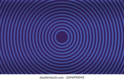 Fondo abstracto azul con círculos brillantes. Patrón de líneas circulares. Espiral geométrica. Elemento giratorio. Diseño gráfico moderno. Concepto de tecnología futurista. Ilustración vectorial
