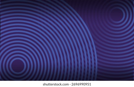 Fondo abstracto azul con círculos brillantes. Patrón de líneas circulares. Espiral geométrica. Elemento giratorio. Diseño gráfico moderno. Concepto de tecnología futurista. Ilustración vectorial