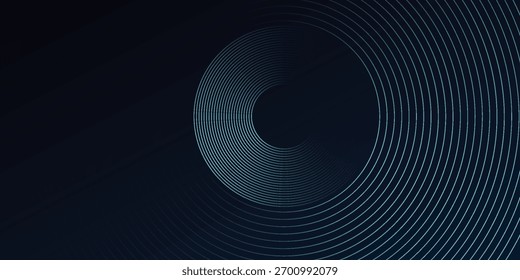 Fondo abstracto azul con círculos brillantes. Vector de ilustración.