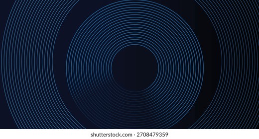 Fondo abstracto azul con círculos brillantes. Patrón de líneas circulares. Espiral geométricaElemento de giro Fondo de Fondo de pantalla de escritorio de tecnología futurista
