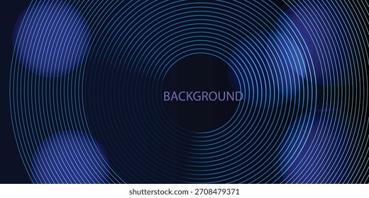 Fondo abstracto azul con círculos brillantes. Patrón de líneas circulares. Espiral geométricaElemento de giro Fondo de Fondo de pantalla de escritorio de tecnología futurista
