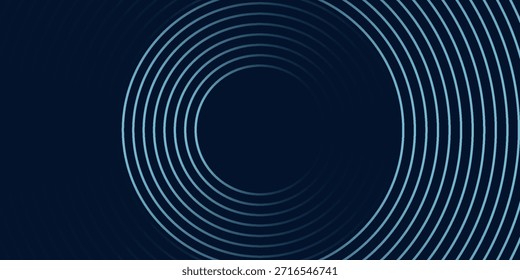 Fondo abstracto azul con círculos brillantes. 