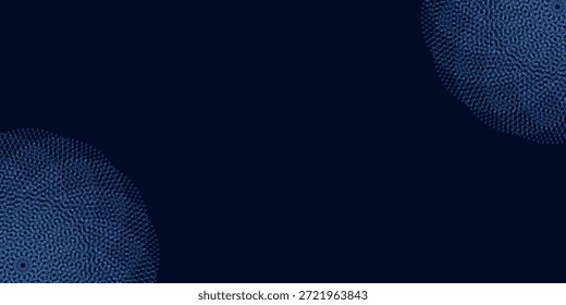 Fundo abstrato azul com círculos brilhantes. Padrão de linhas circulares giratórias. Espiral geométrica. Elemento de giro. Design gráfico moderno. Conceito de tecnologia futurista.