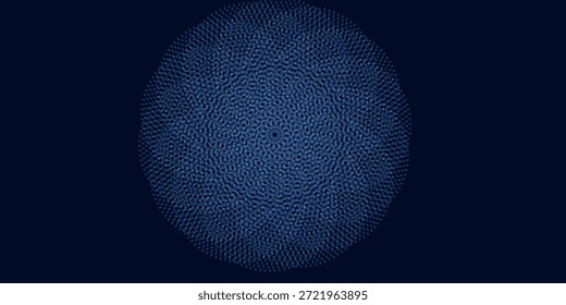 Fundo abstrato azul com círculos brilhantes. Padrão de linhas circulares giratórias. Espiral geométrica. Elemento de giro. Design gráfico moderno. Conceito de tecnologia futurista.