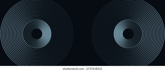 Blue abstract background with glowing circles. Swirl circular lines pattern. Geometric spiral. Twirl element. Modern graphic design. 