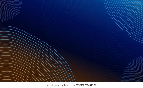Blue abstract background with blue glowing diagonal rounded lines