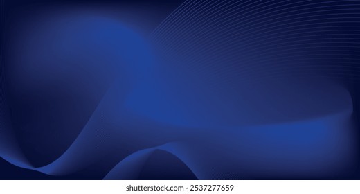 Plano de fundo abstrato azul com linhas de círculo diagonais brilhantes azuis.