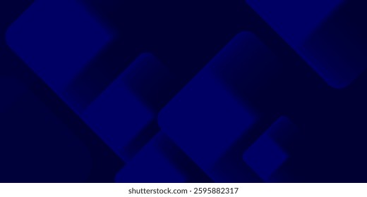 Blue abstract background with blue glowing diagonal rounded lines. Modern simple blue geometric design. Minimal shapes. Modern shiny geometric lines
